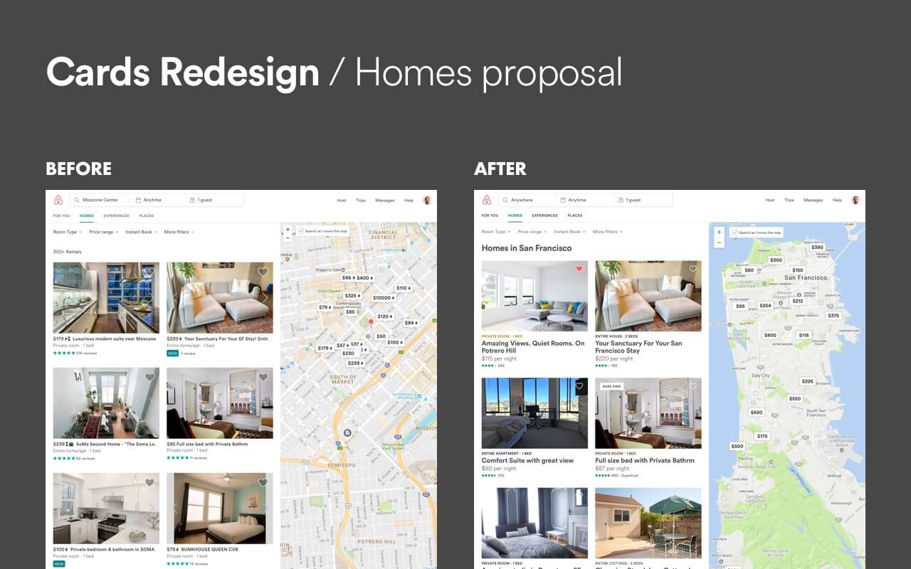 Homes proposal before and after
