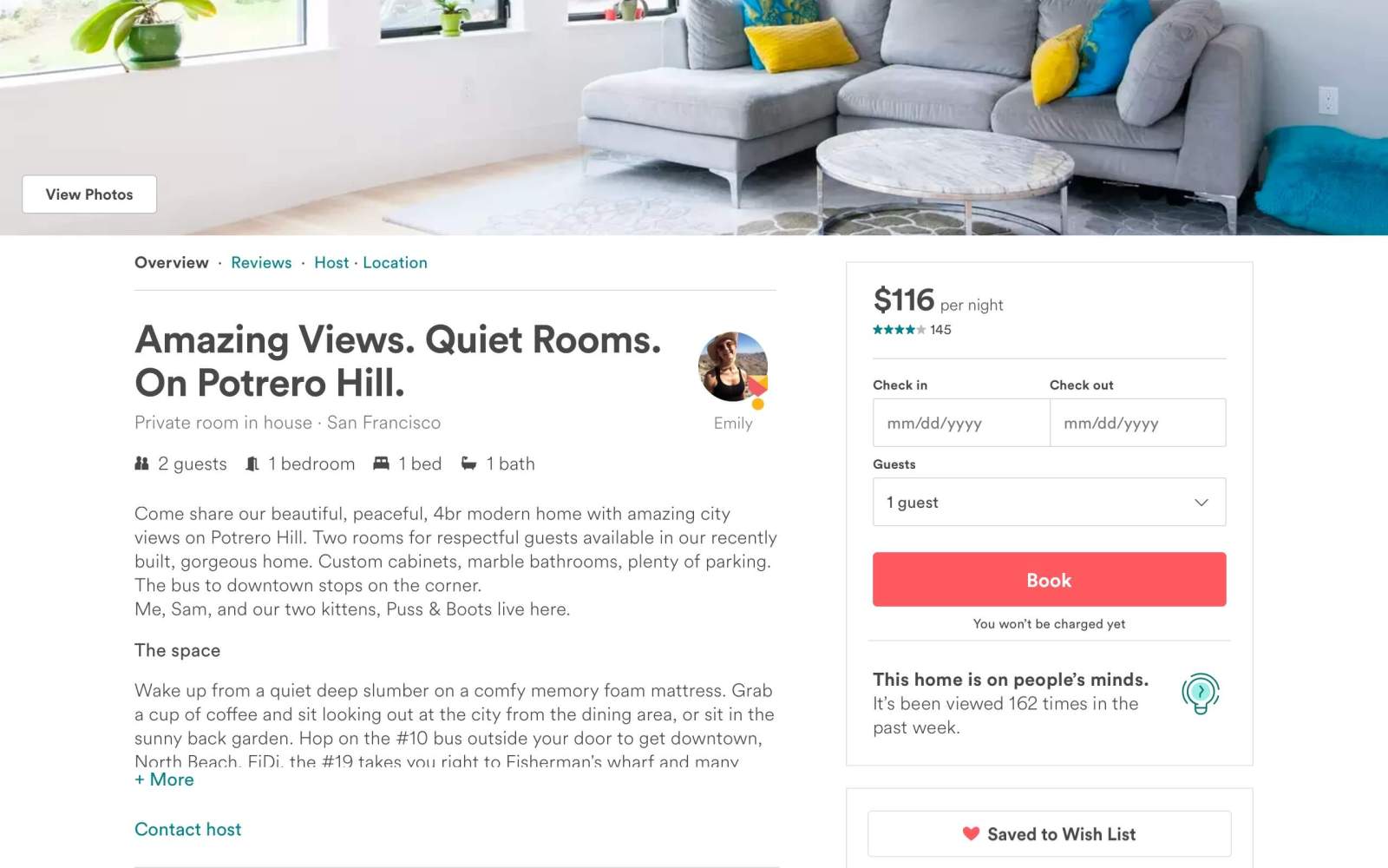 Booking component after redesign