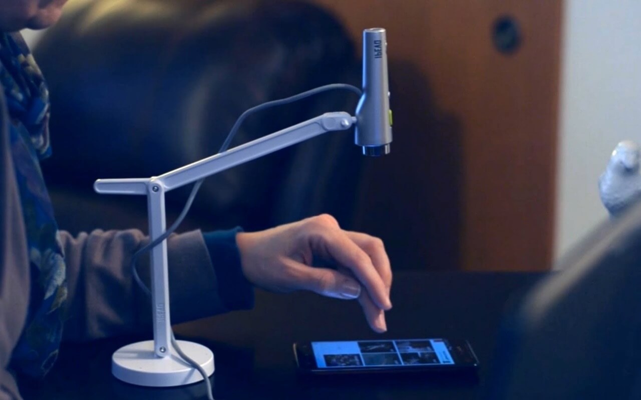 User testing with an overhead camera