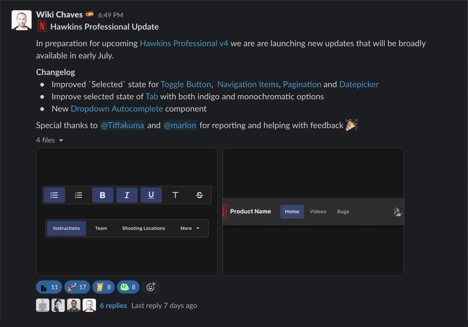 Update announcement